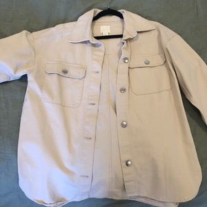 H&M Beige cotton button up jacket (oversized)